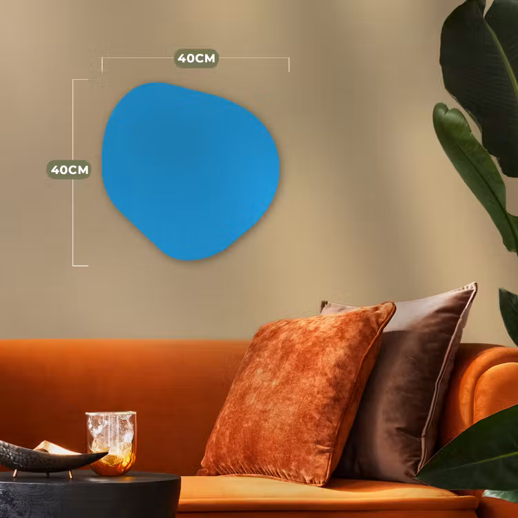 Blauw - Licht - Kleuren Wandcirkel Organisch Forex 3mm klein 629 -sfeer3