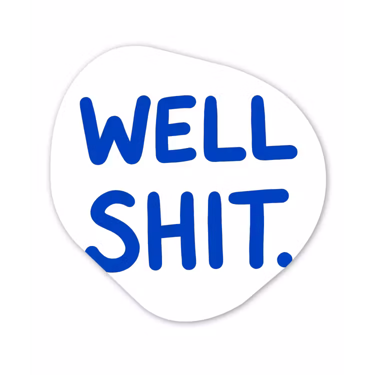 Blauw - Quote - Wit Wandcirkel Organisch Forex 3mm klein -3d