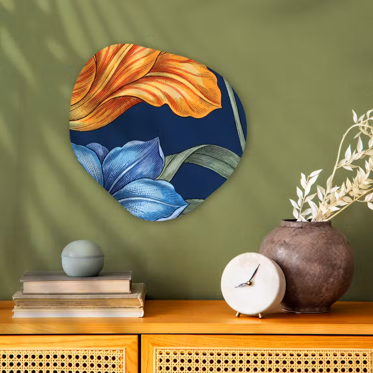 Organisch schilderij forex - Bloemen - Botanisch - Patroon - Bloemen - Botanisch - Patroon Wandcirkel Organisch Forex 3mm klein