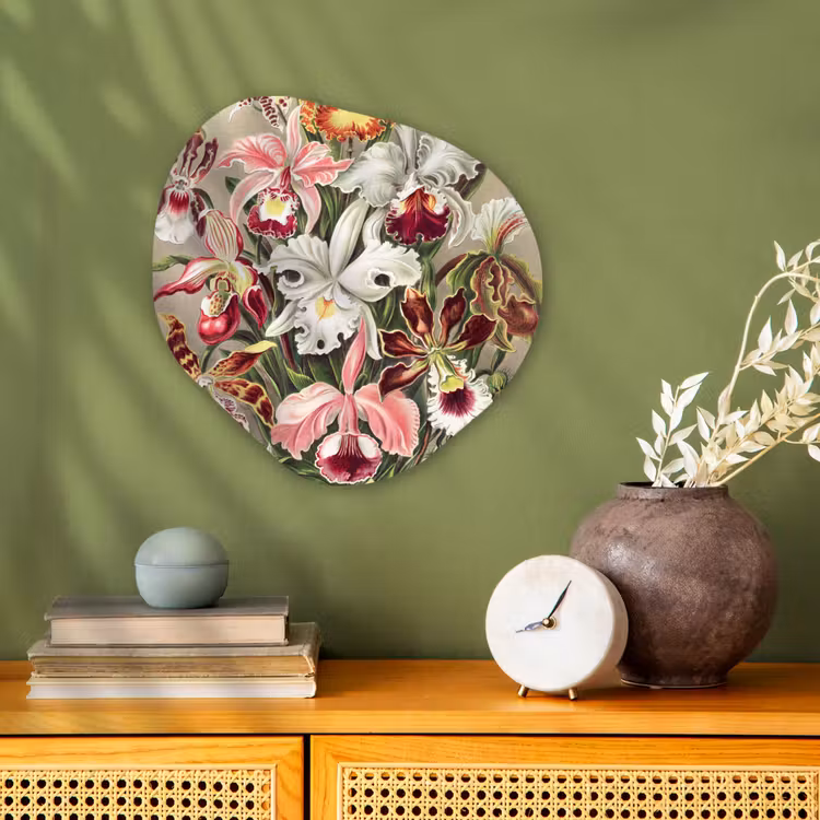 Bloemen - Ernst Haeckel - Vintage - Orchidee Wandcirkel Organisch Forex 3mm klein -sfeer2