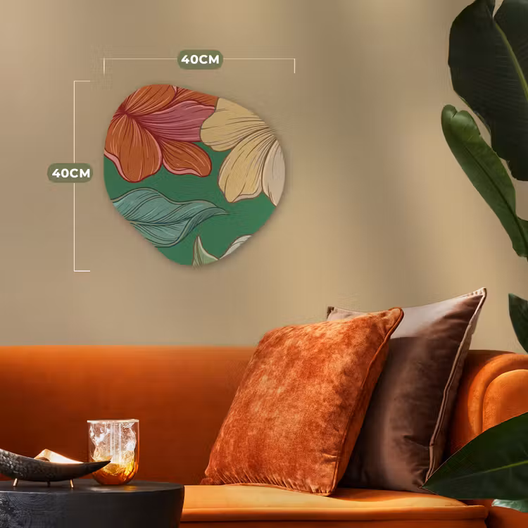 Organisch schilderij forex - Bloemen - Groen - Illustratie - Bloemen - Groen - Illustratie Wandcirkel Organisch Forex 3mm klein