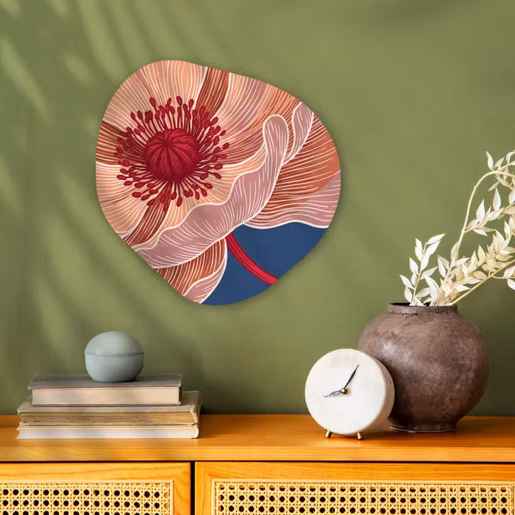 Organisch schilderij forex - Bloemen - Modern - Abstract - Bloemen - Modern - Abstract Wandcirkel Organisch Forex 3mm klein