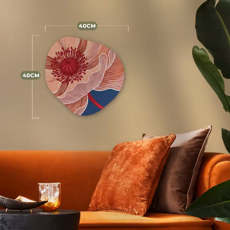 Organisch schilderij forex - Bloemen - Modern - Abstract - Bloemen - Modern - Abstract Wandcirkel Organisch Forex 3mm klein
