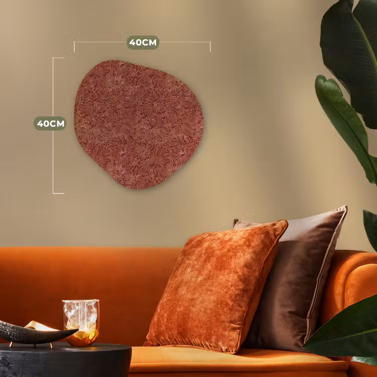 Bloemen - Motief - Rood Wandcirkel Organisch Forex 3mm klein 629 -sfeer3