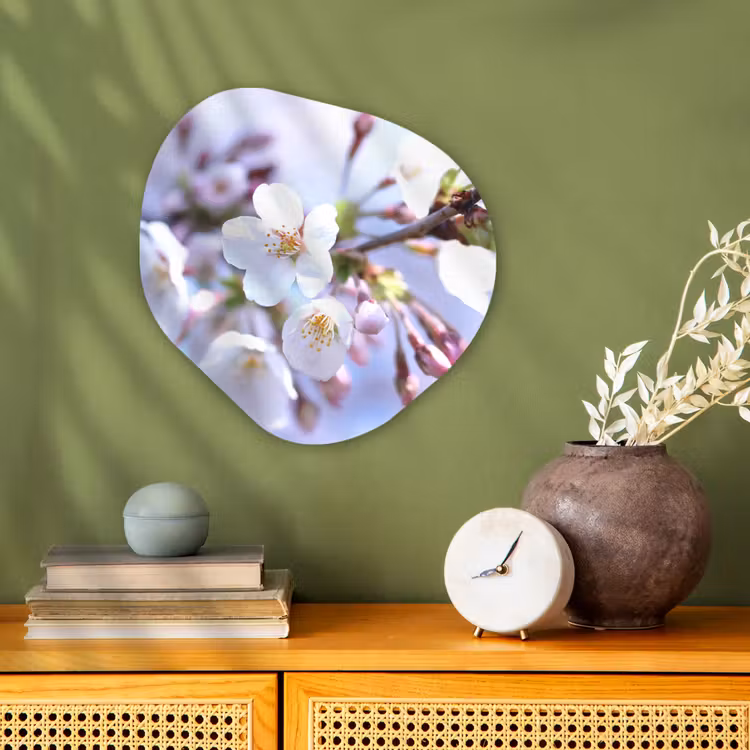 Bloemen - Sakura - Tak - Bloesem takken Wandcirkel Organisch Forex 3mm klein -sfeer2