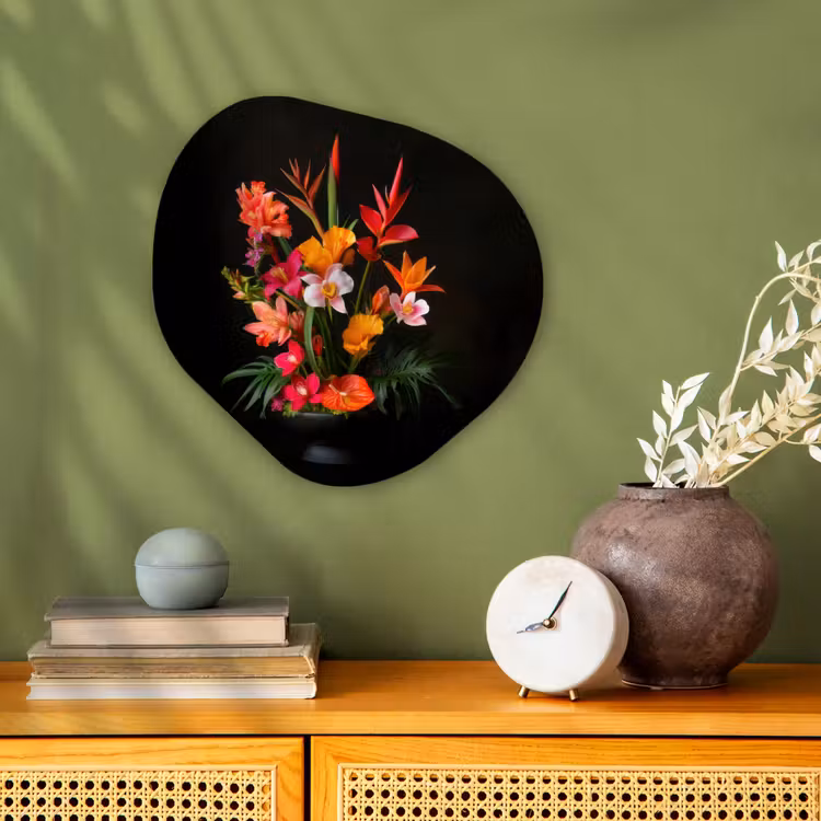 Boeket - Bloemen - Exotisch Wandcirkel Organisch Forex 3mm klein -sfeer2