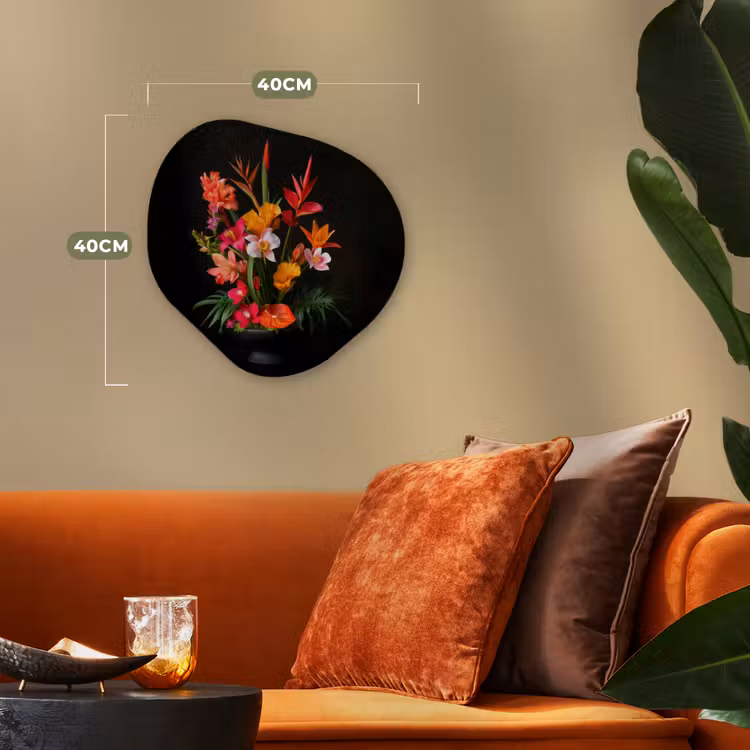 Boeket - Bloemen - Exotisch Wandcirkel Organisch Forex 3mm klein -sfeer3