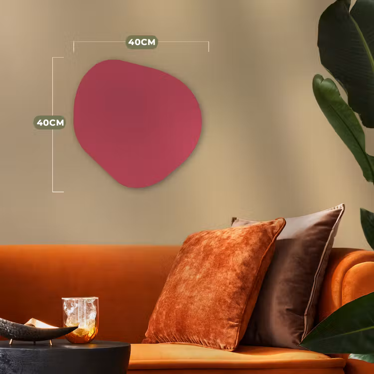 Bold - Berry - Rood Wandcirkel Organisch Forex 3mm klein 629 -sfeer3