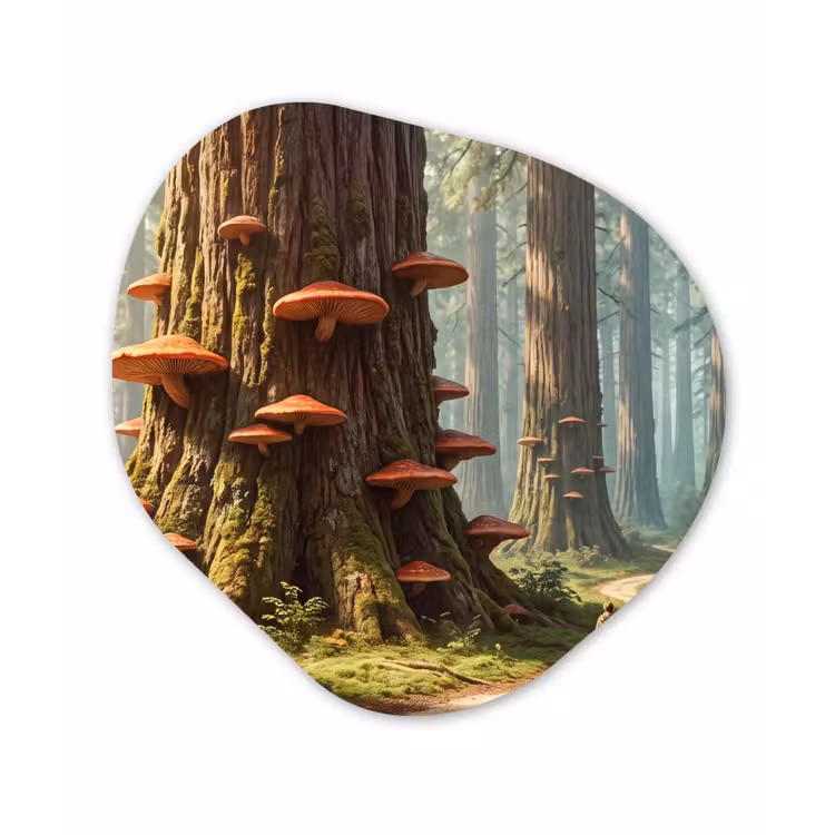 Organisch schilderij forex - Bos - Bomen - Natuur - Bos - Bomen - Natuur Wandcirkel Organisch Forex 3mm klein