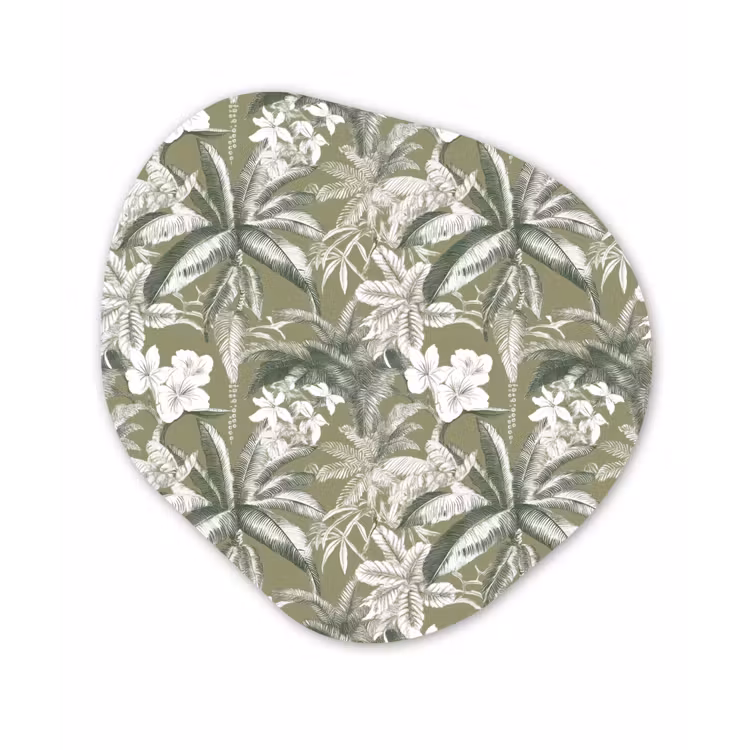 Botanisch - Bloemen - Groen Wandcirkel Organisch Forex 3mm klein 629 -3d