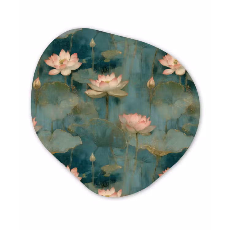 Botanisch - Bloemen - Roze Wandcirkel Organisch Forex 3mm klein 629 -3d