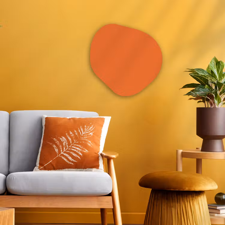 Burnt - Sienna - Oranje Wandcirkel Organisch Forex 3mm klein 629 -sfeer4