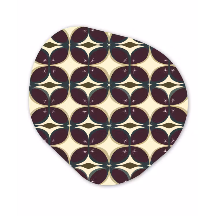 Cirkel - Retro - Kleurrijk Wandcirkel Organisch Forex 3mm klein 629 -3d