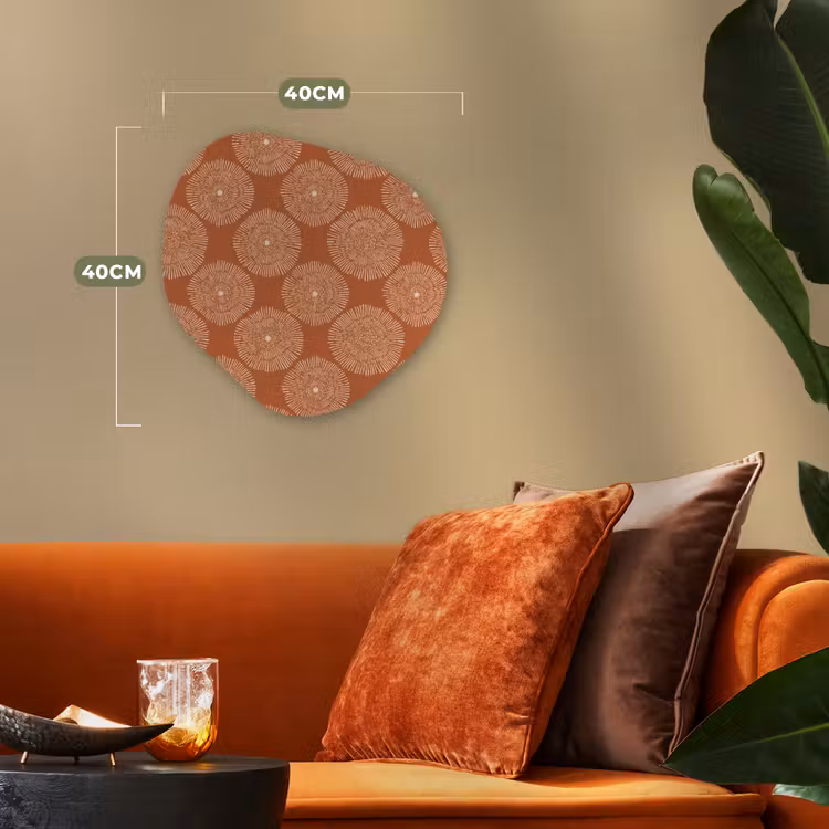 Cirkels - Grafisch - Patroon - Terracotta Wandcirkel Organisch Forex 3mm klein 629 -sfeer3
