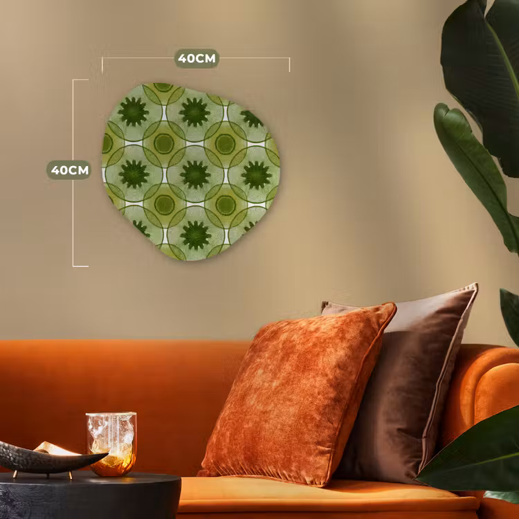 Cirkels - Patroon - Groen Wandcirkel Organisch Forex 3mm klein 629 -sfeer3