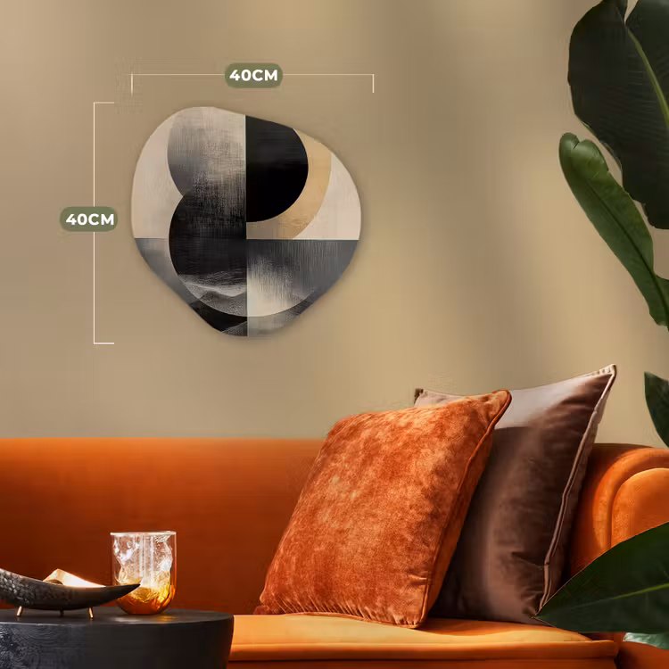 Cirkels - Schaduw - Abstract Wandcirkel Organisch Forex 3mm klein -sfeer3