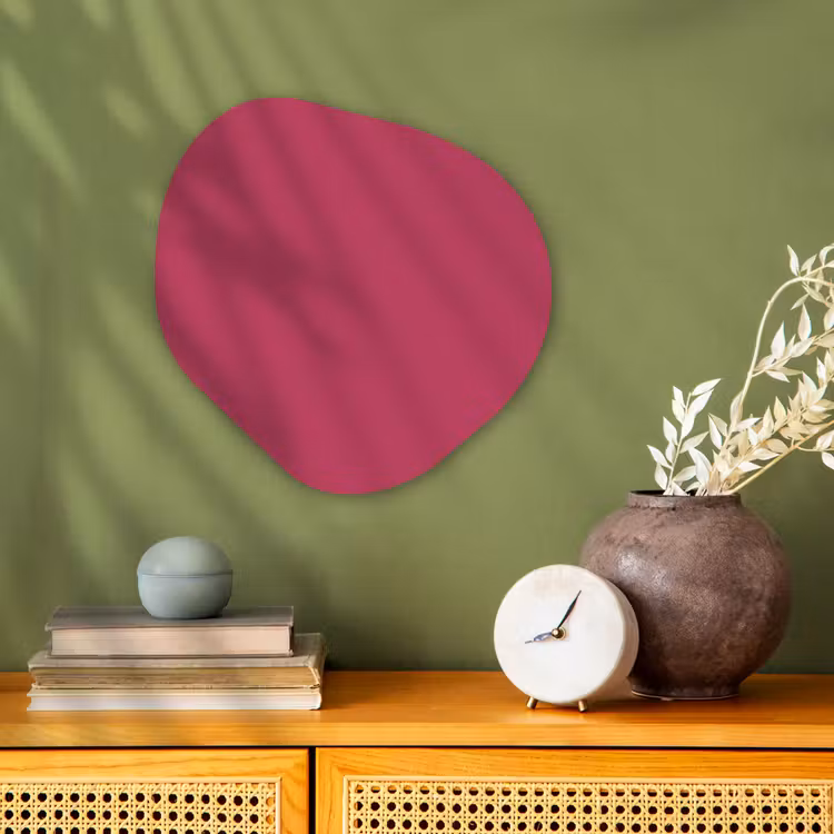 Deep - Berry - Rood Wandcirkel Organisch Forex 3mm klein 629 -sfeer2
