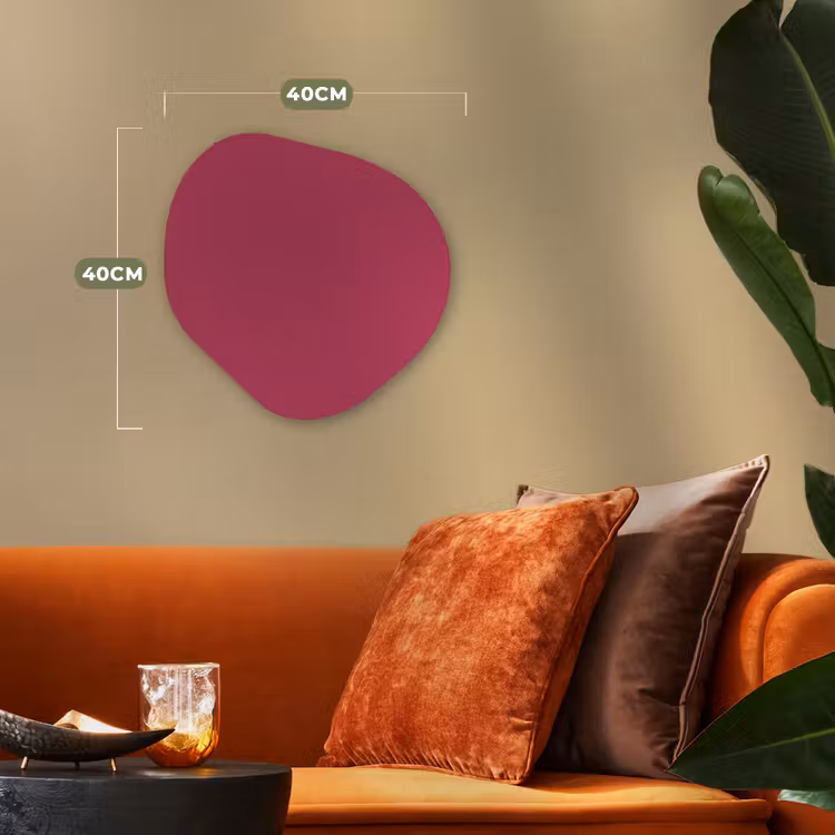 Deep - Berry - Rood Wandcirkel Organisch Forex 3mm klein 629 -sfeer3