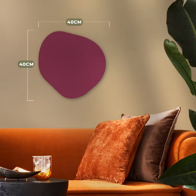 Deep - Rasberry - Rood Wandcirkel Organisch Forex 3mm klein 629 -sfeer3