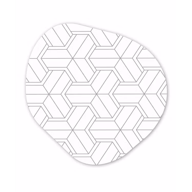 Design - Geometrie - Patroon - Lijn Wandcirkel Organisch Forex 3mm klein 629 -3d