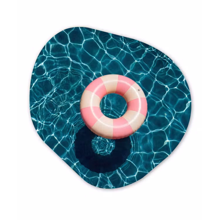 Drijvend - Zwemband - Water Wandcirkel Organisch Forex 3mm klein -3d