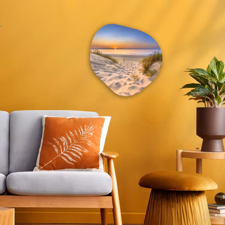 Duin - Zonsondergang - Horizon - Strand - Gras Wandcirkel Organisch Forex 3mm klein -sfeer4