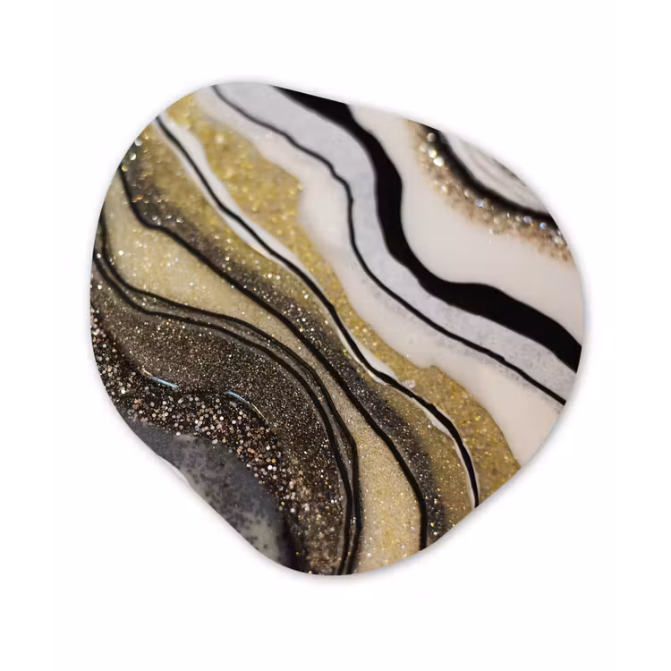 Edelsteen - Abstract - Marmer - Natuur Wandcirkel Organisch Forex 3mm klein -3d