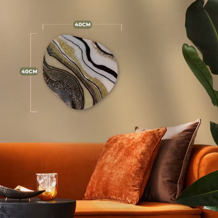 Edelsteen - Abstract - Marmer - Natuur Wandcirkel Organisch Forex 3mm klein -sfeer3