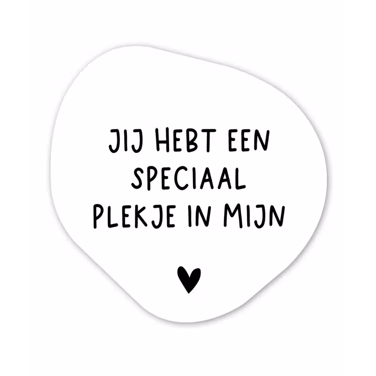 Een speciaal plekje in mijn hart - Spreuken - Quotes Wandcirkel Organisch Forex 3mm klein -3d