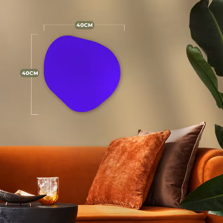 Electric - Indigo - Paars Wandcirkel Organisch Forex 3mm klein 629 -sfeer3