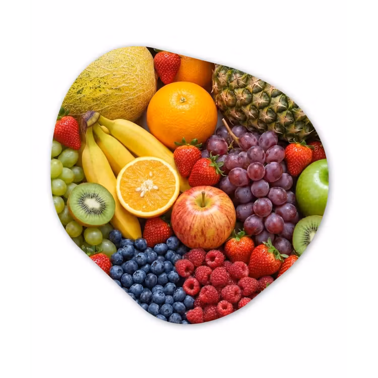 Eten - Fruit - Vers - Kleurrijk - Voeding Wandcirkel Organisch Forex 3mm klein -3d