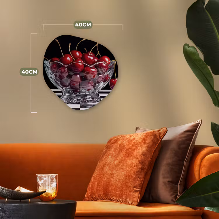 Organisch schilderij forex - Eten - Kersen - Rood - Eten - Kersen - Rood Wandcirkel Organisch Forex 3mm klein