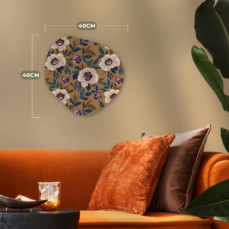 Floraal - Stilleven - Kleurrijk Wandcirkel Organisch Forex 3mm klein 629 -sfeer3