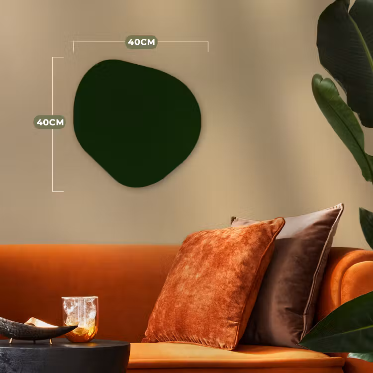 Forest - Green - Groen Wandcirkel Organisch Forex 3mm klein 629 -sfeer3