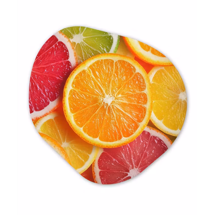 Fruit - Kleurrijk - Close up Wandcirkel Organisch Forex 3mm klein -3d