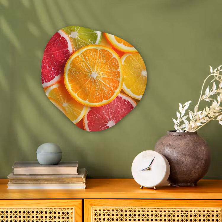 Fruit - Kleurrijk - Close up Wandcirkel Organisch Forex 3mm klein -sfeer2