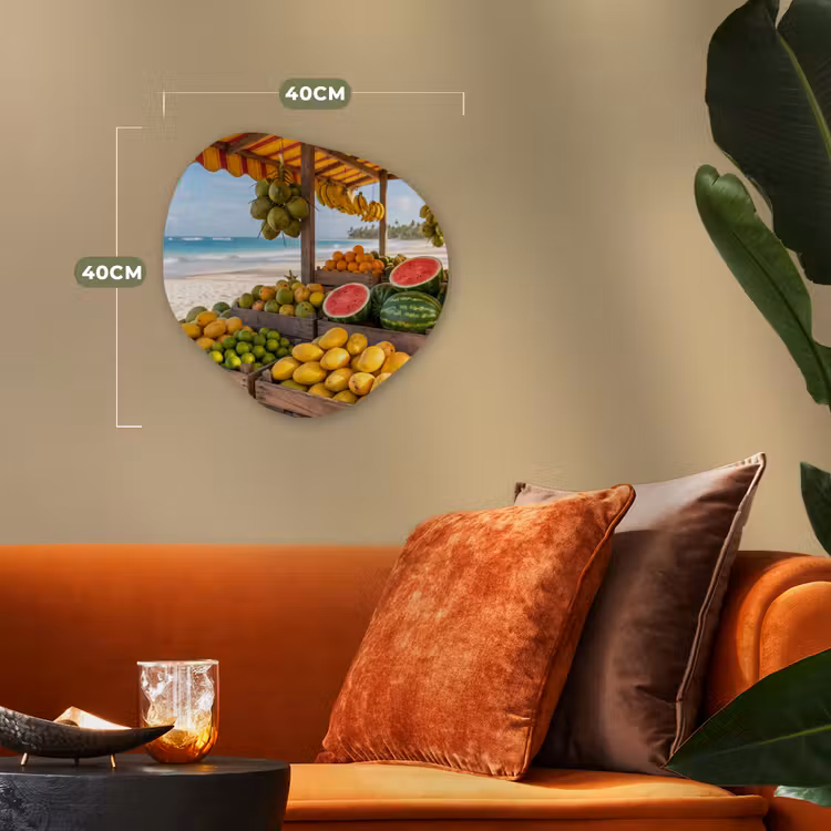 Organisch schilderij forex - Fruit - Strand - Tropisch - Fruit - Strand - Tropisch Wandcirkel Organisch Forex 3mm klein