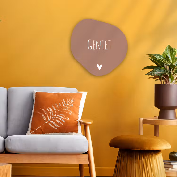 Geniet - Spreuken -Quotes Wandcirkel Organisch Forex 3mm klein -sfeer4