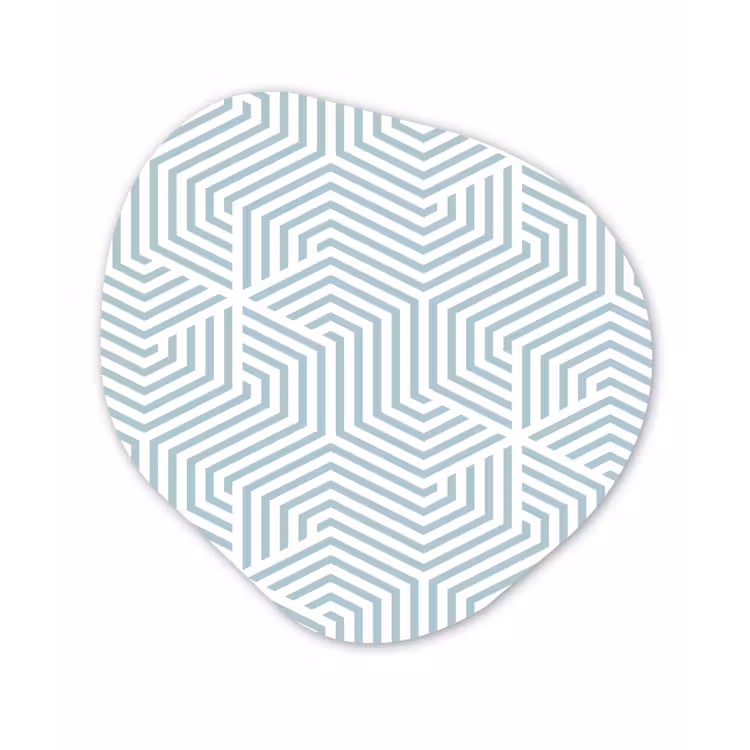 Geometrie - Lijn - Groen - Patroon Wandcirkel Organisch Forex 3mm klein 629 -3d