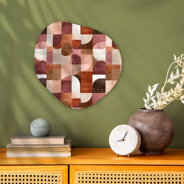 Geometrie - Modern - Retro Wandcirkel Organisch Forex 3mm klein 629 -sfeer2