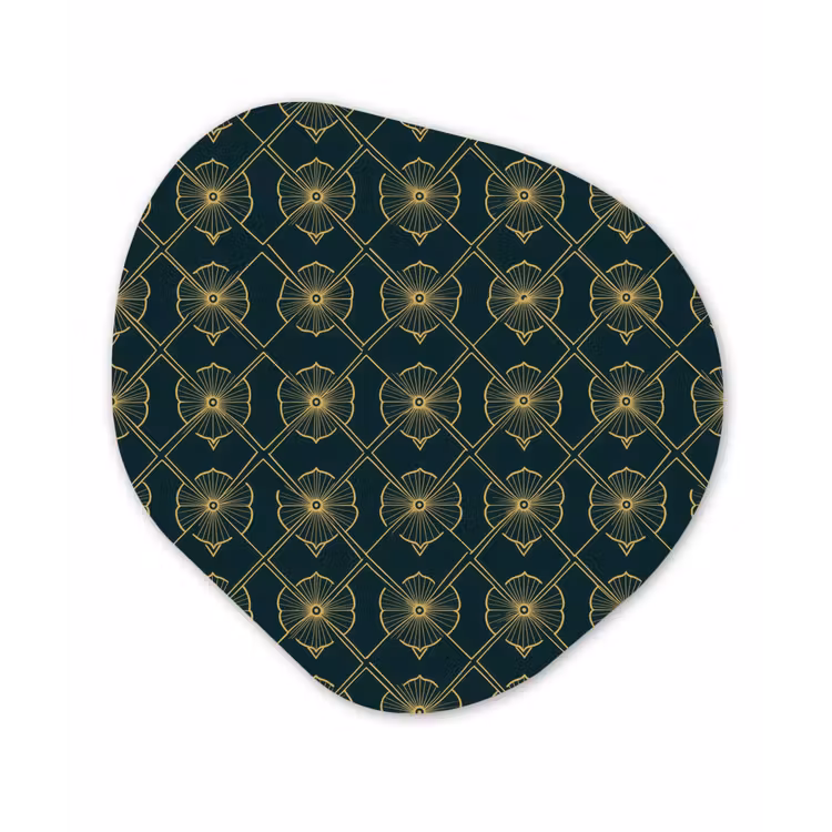 Geometrisch - Elegant - Groen Wandcirkel Organisch Forex 3mm klein 629 -3d