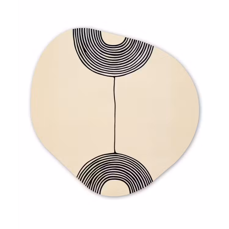 Geometrische bogen - Minimalistisch - Symmetrisch Wandcirkel Organisch Forex 3mm klein -3d