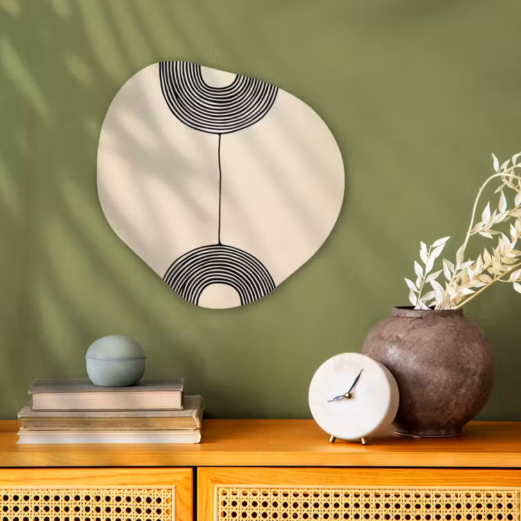 Geometrische bogen - Minimalistisch - Symmetrisch Wandcirkel Organisch Forex 3mm klein -sfeer2
