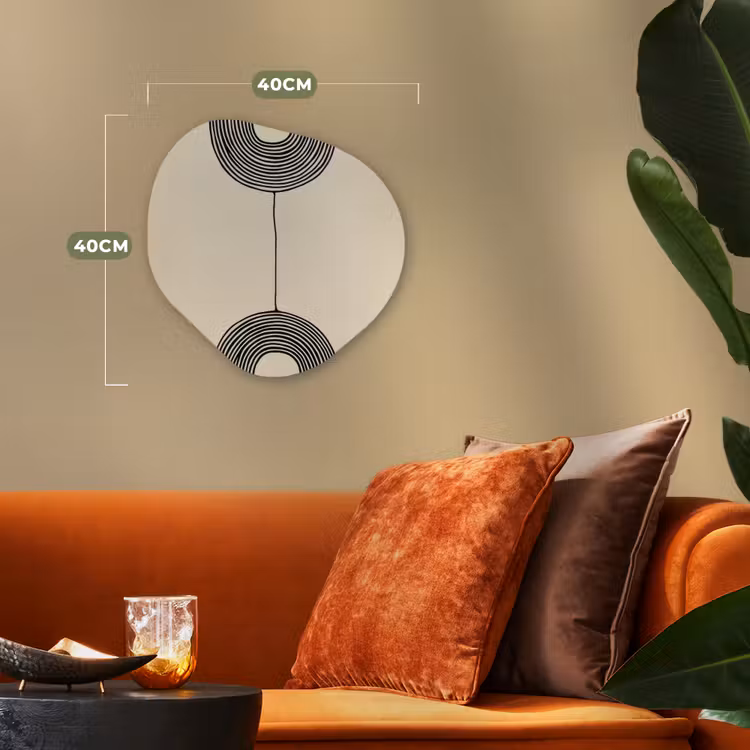 Geometrische bogen - Minimalistisch - Symmetrisch Wandcirkel Organisch Forex 3mm klein -sfeer3