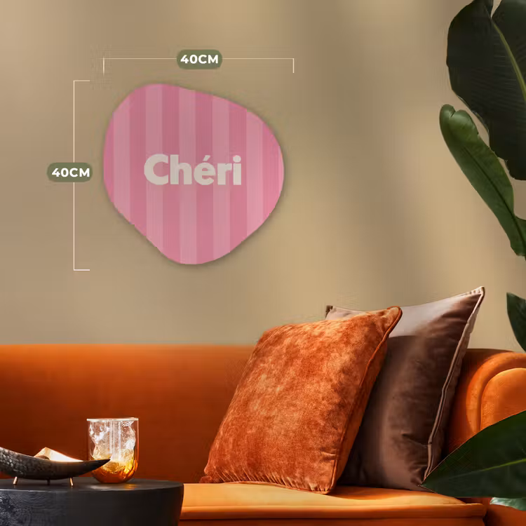 Gestreept - Roze - Chéri Wandcirkel Organisch Forex 3mm klein -sfeer3