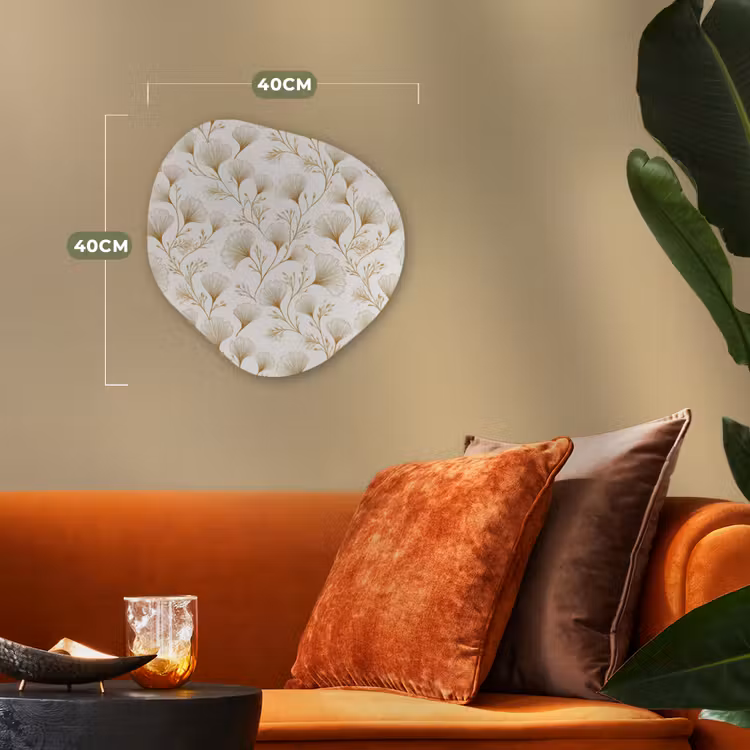 Ginkgo - Takken - Goud Wandcirkel Organisch Forex 3mm klein 629 -sfeer3