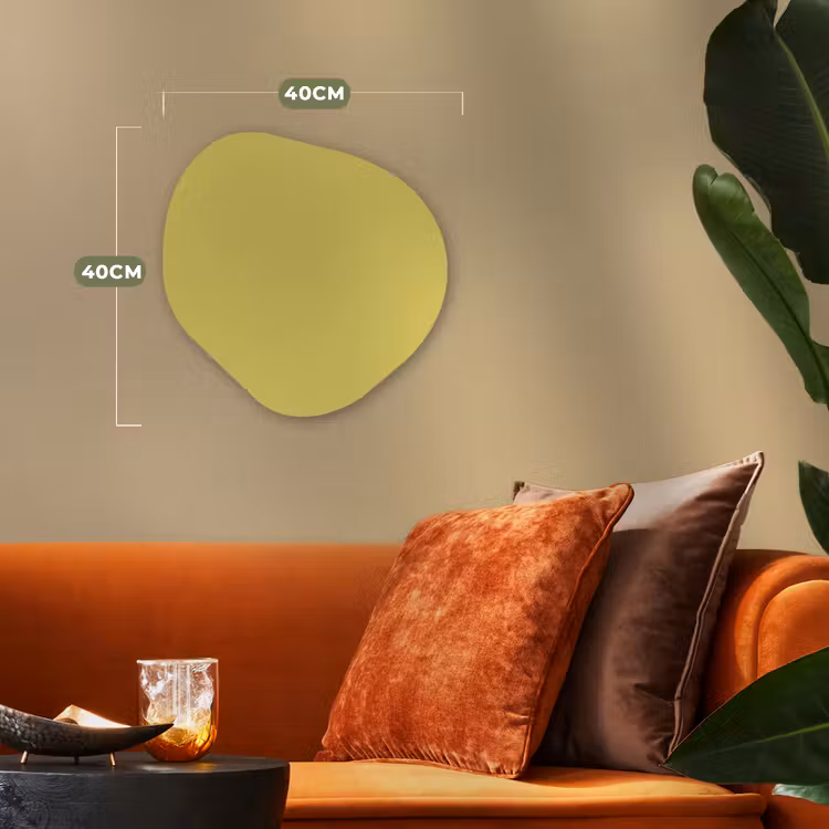 Golden - Ochre - Geel Wandcirkel Organisch Forex 3mm klein 629 -sfeer3
