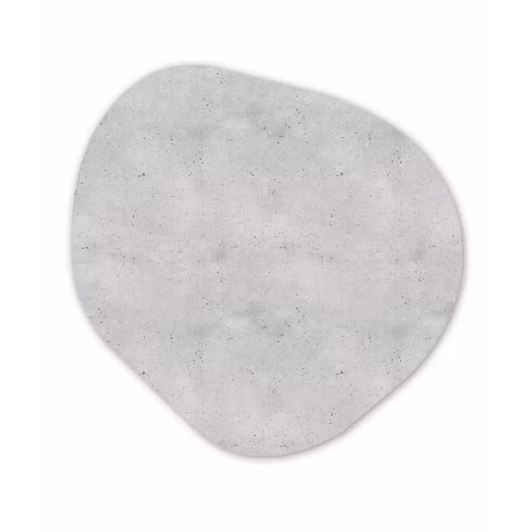 Grijs - Beton - Neutraal Wandcirkel Organisch Forex 3mm klein 629 -3d