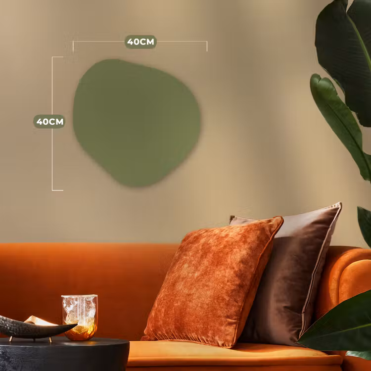 Herbal - Matcha - Groen Wandcirkel Organisch Forex 3mm klein 629 -sfeer3