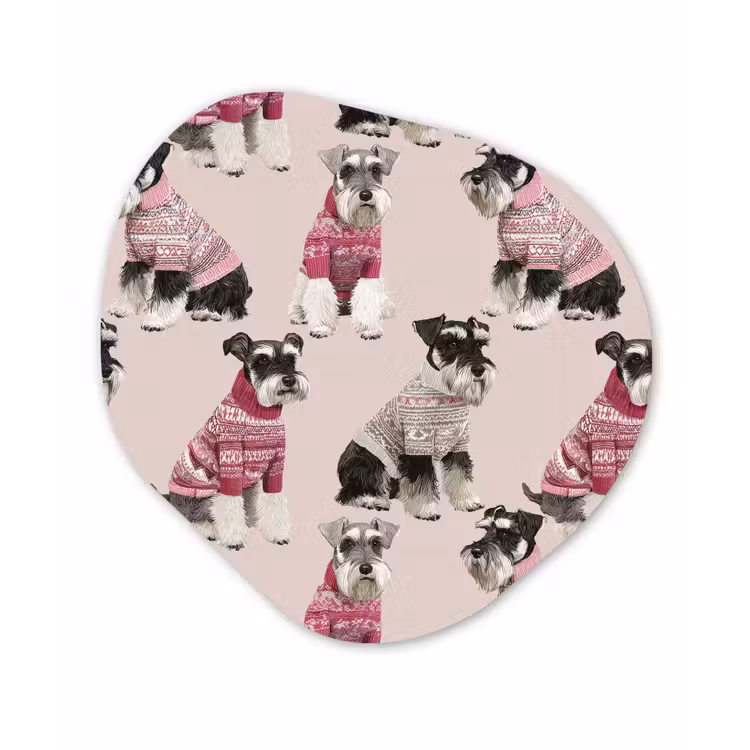 Honden - Truien - Rood Wandcirkel Organisch Forex 3mm klein 629 -3d